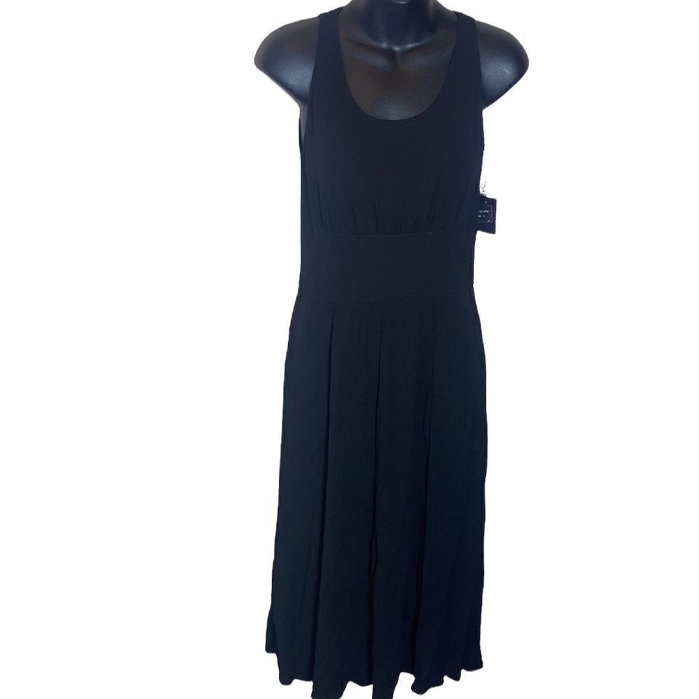 Anna sui black midi sleeveless dress NWT size 6 Little black dress casual